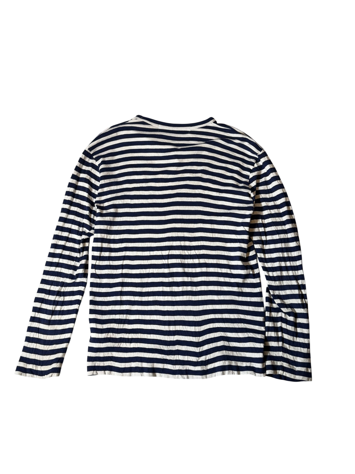 comme de garcon blue striped long sleeve