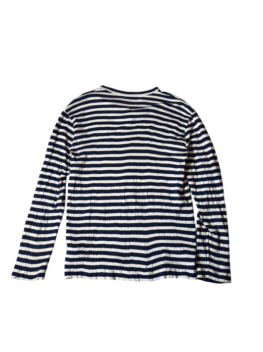 comme de garcon blue striped long sleeve