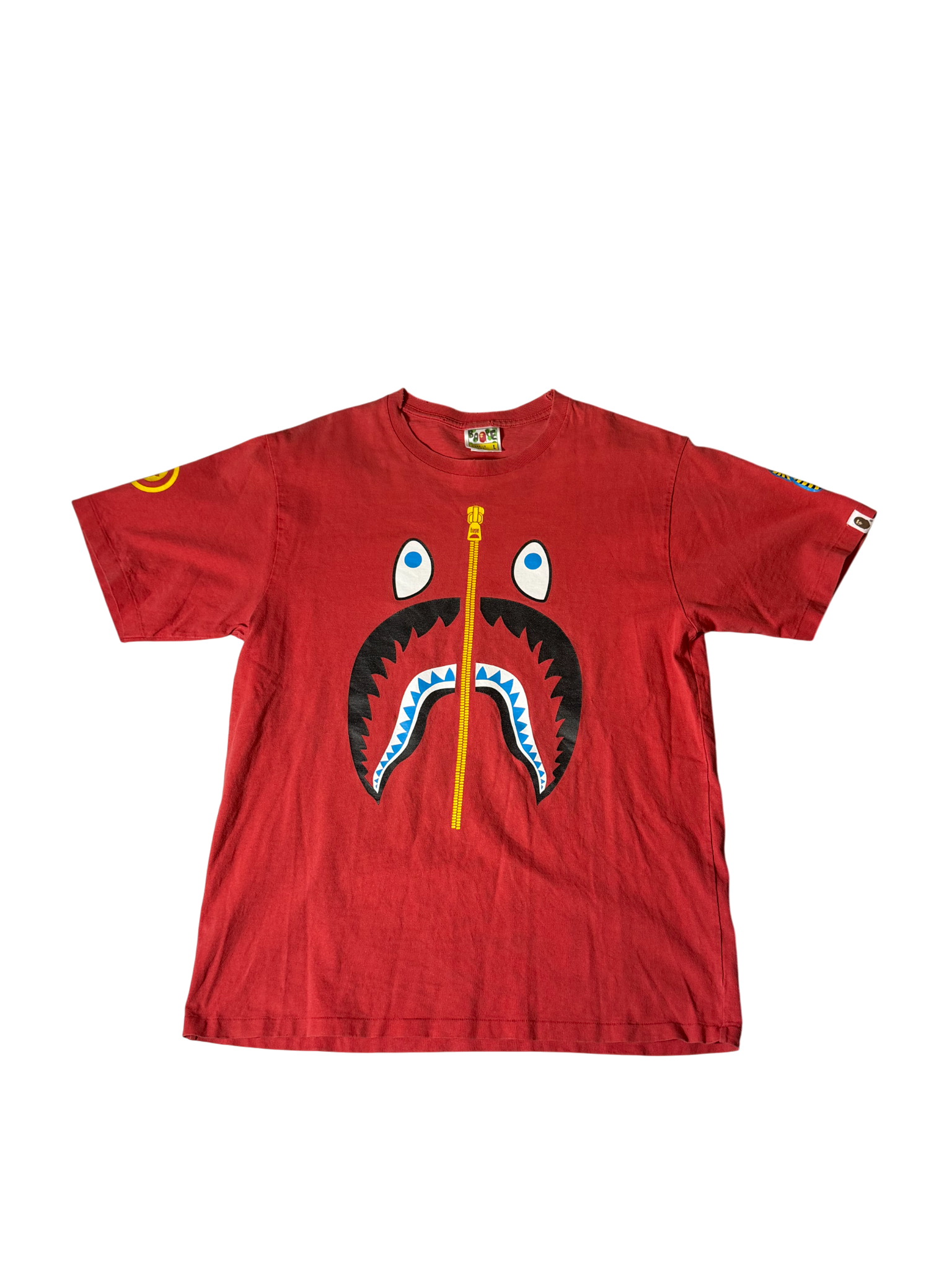 Bape Shark Zip T Shirt Red