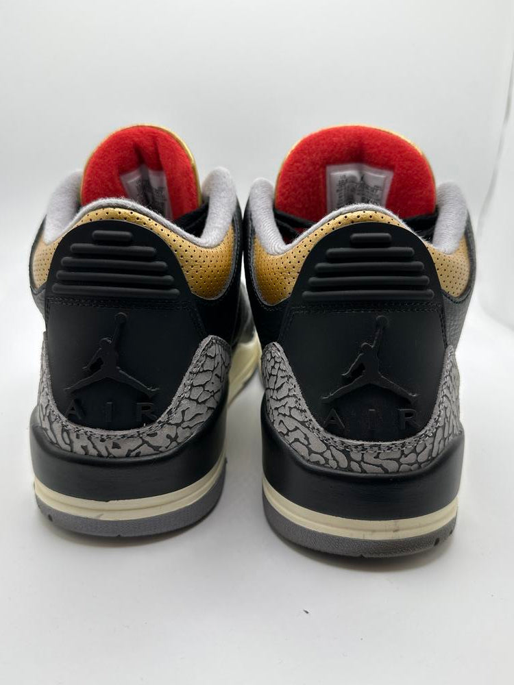 Jordan 3 Retro Black Cement Gold (Women's)