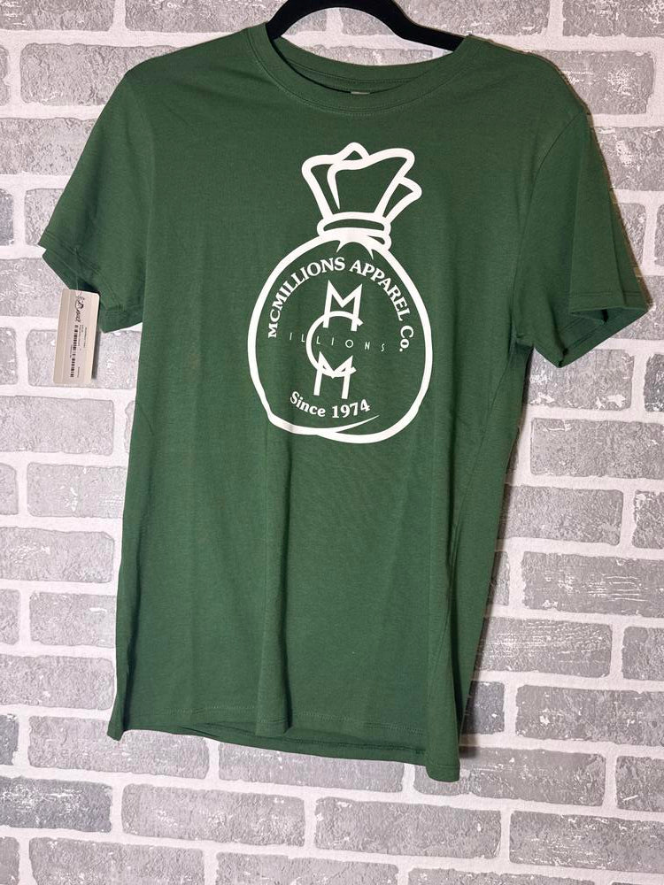 McMillions T-Shirt Green/White Moneybag