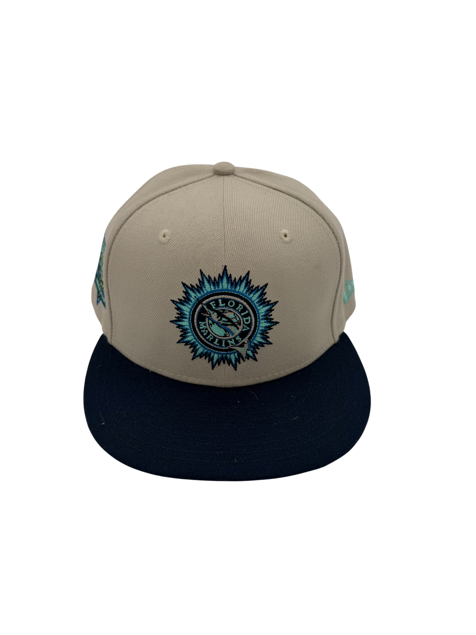 New Era Florida Marlins Fitted Cream/Blue