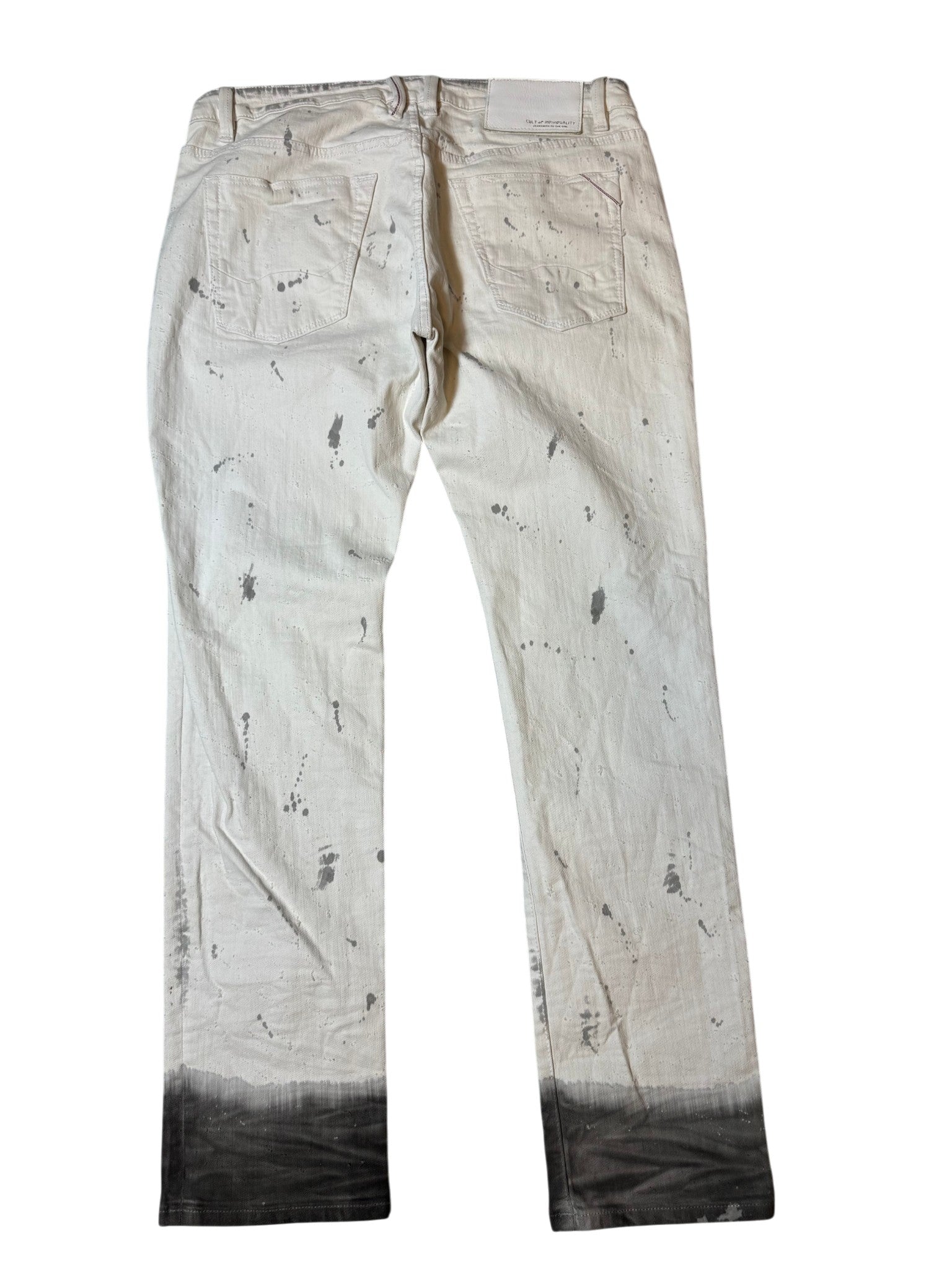 Cult of individuality white denim set (36x34 jeans)