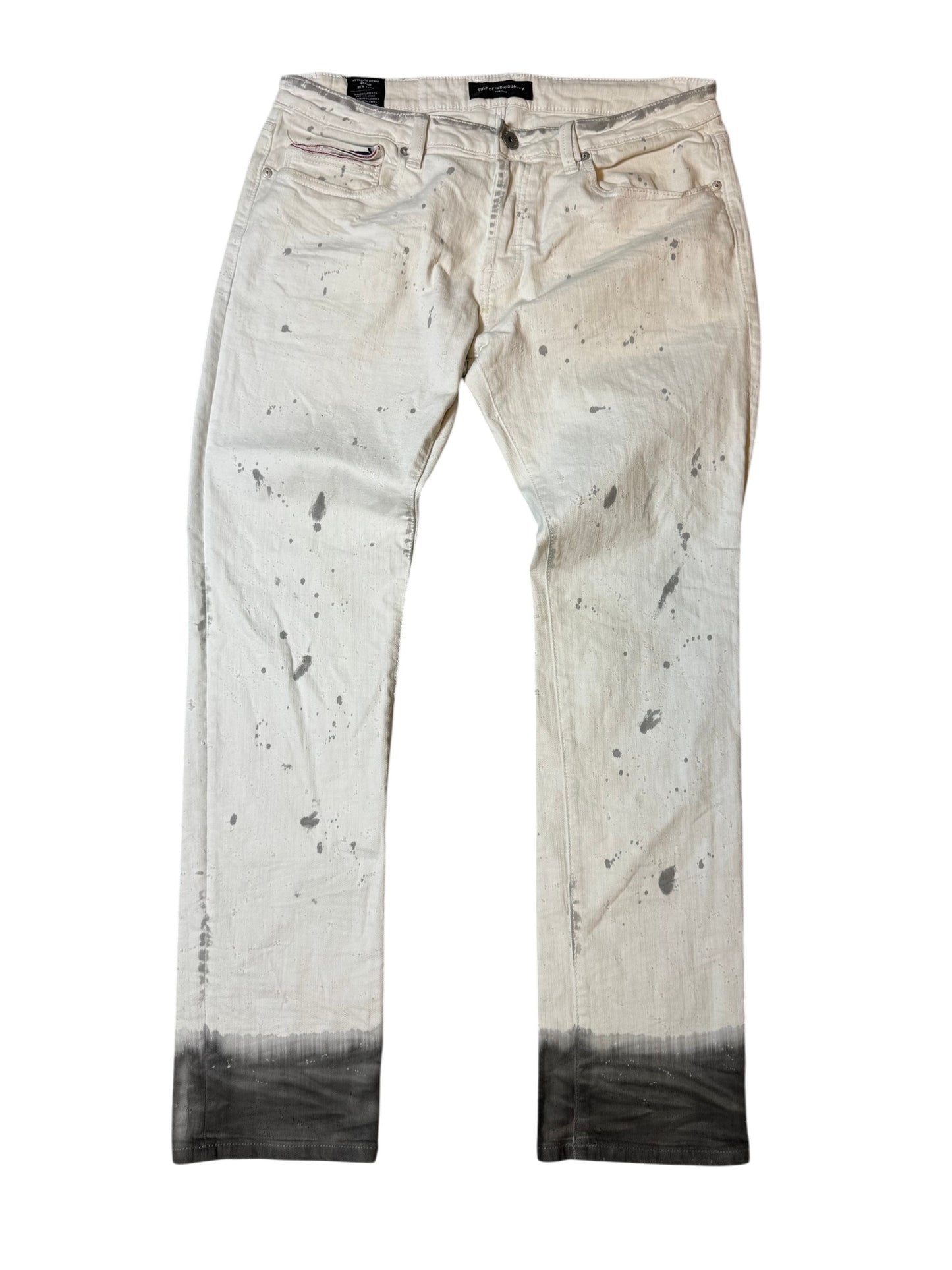 Cult of individuality white denim set (36x34 jeans)