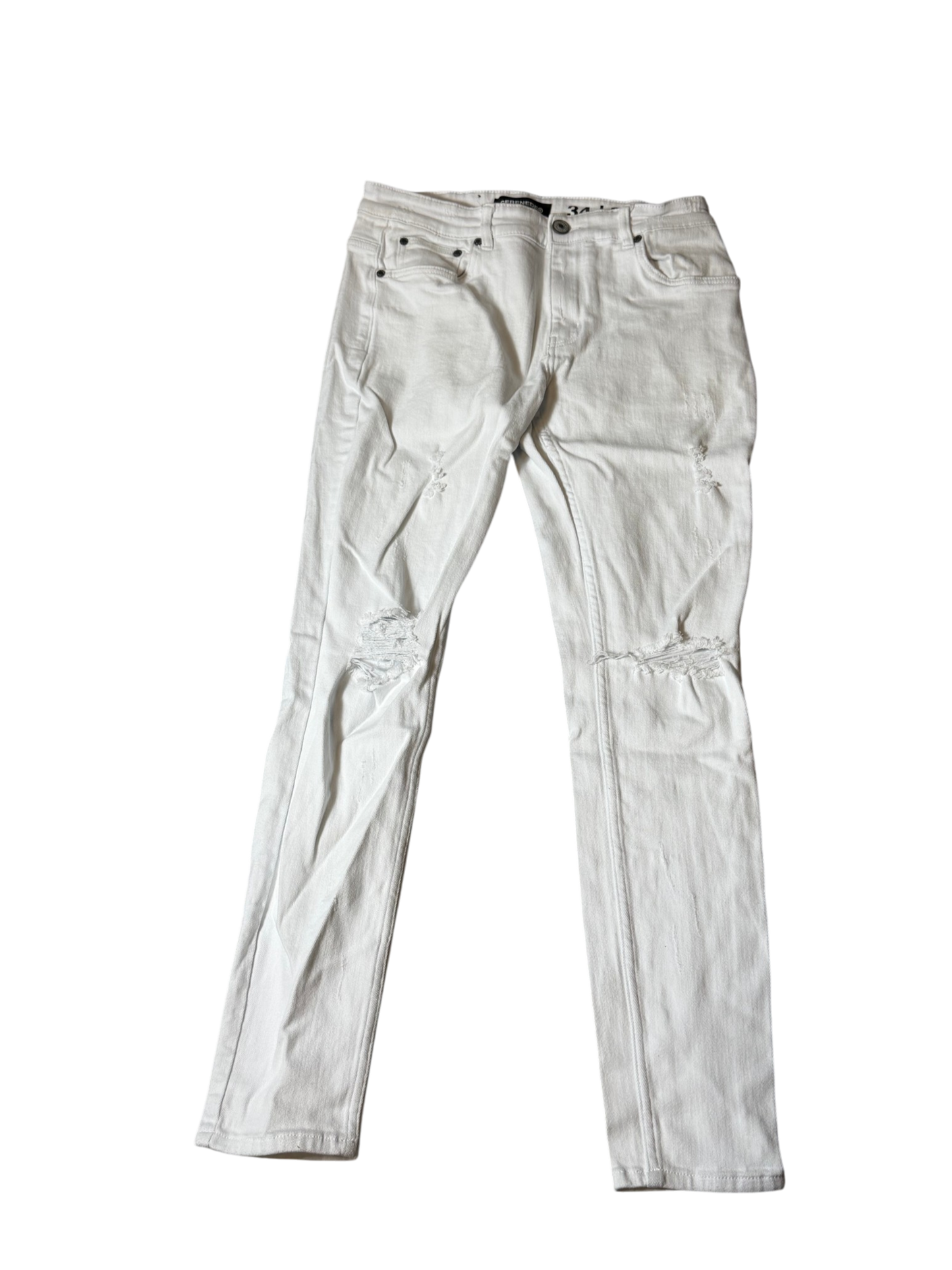 Serenede White Distressed Jeans