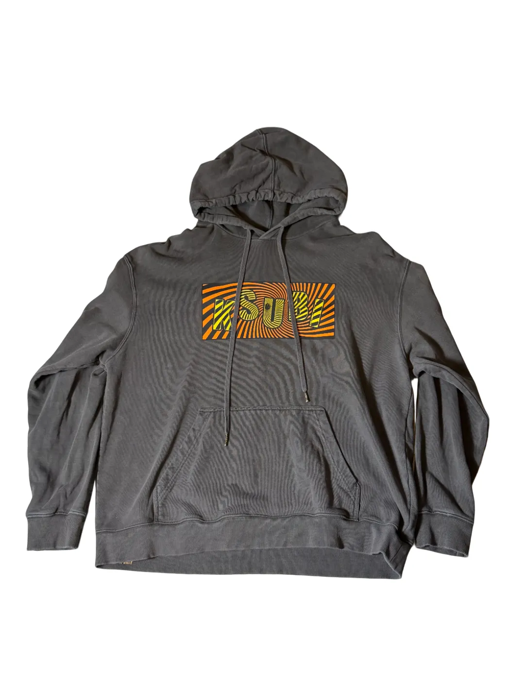 Ksubi hoodie grey orange