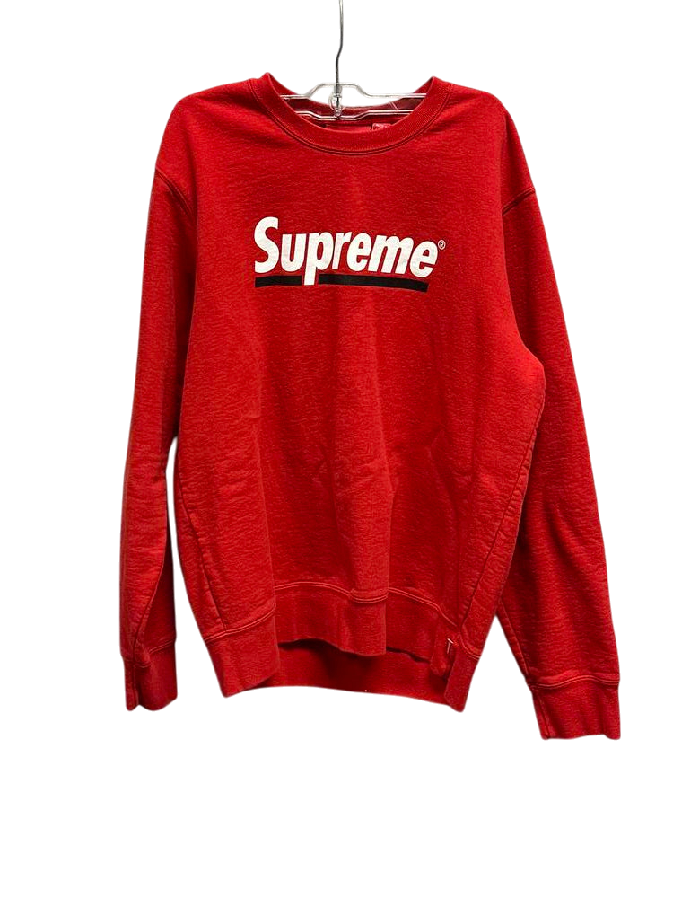 Supreme Underline Crewneck Red