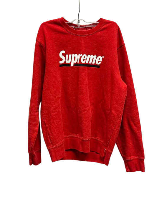 Supreme Underline Crewneck Red