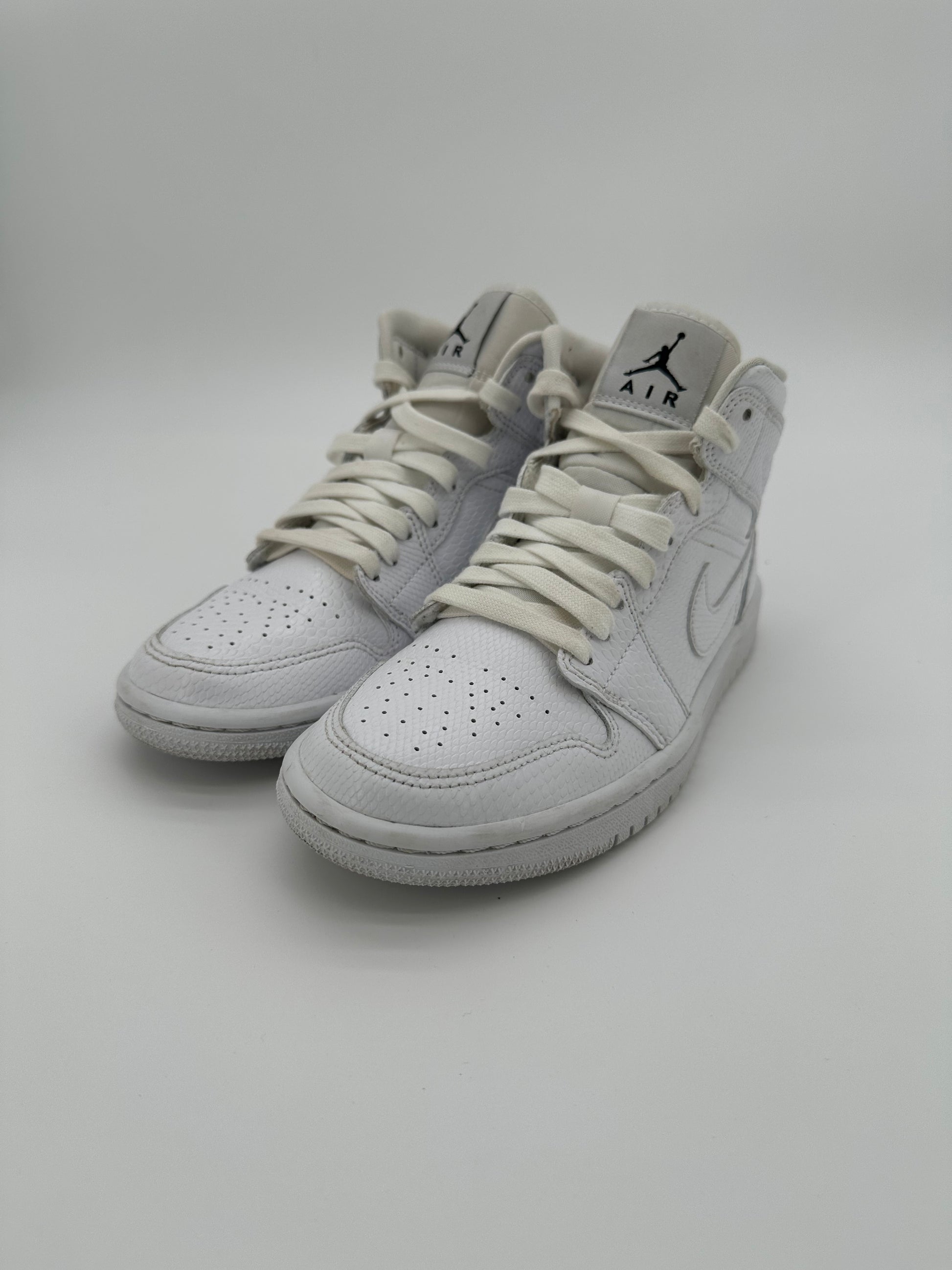 Jordan 1 Mid White Snakeskin (Women's)