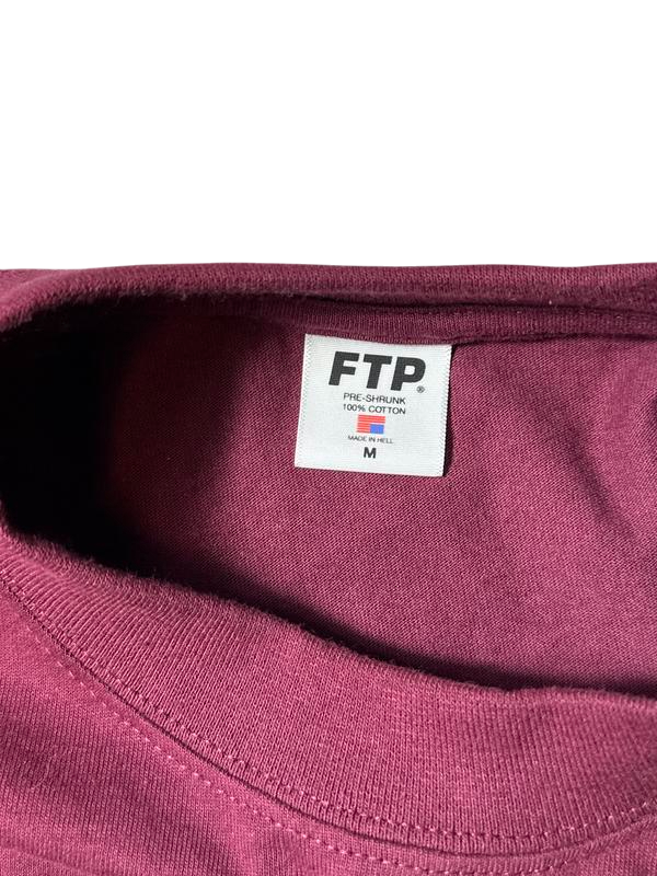 FTP T Shirt Maroon Green
