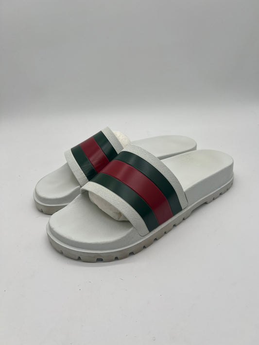 Gucci Pursuit Pool Slides White