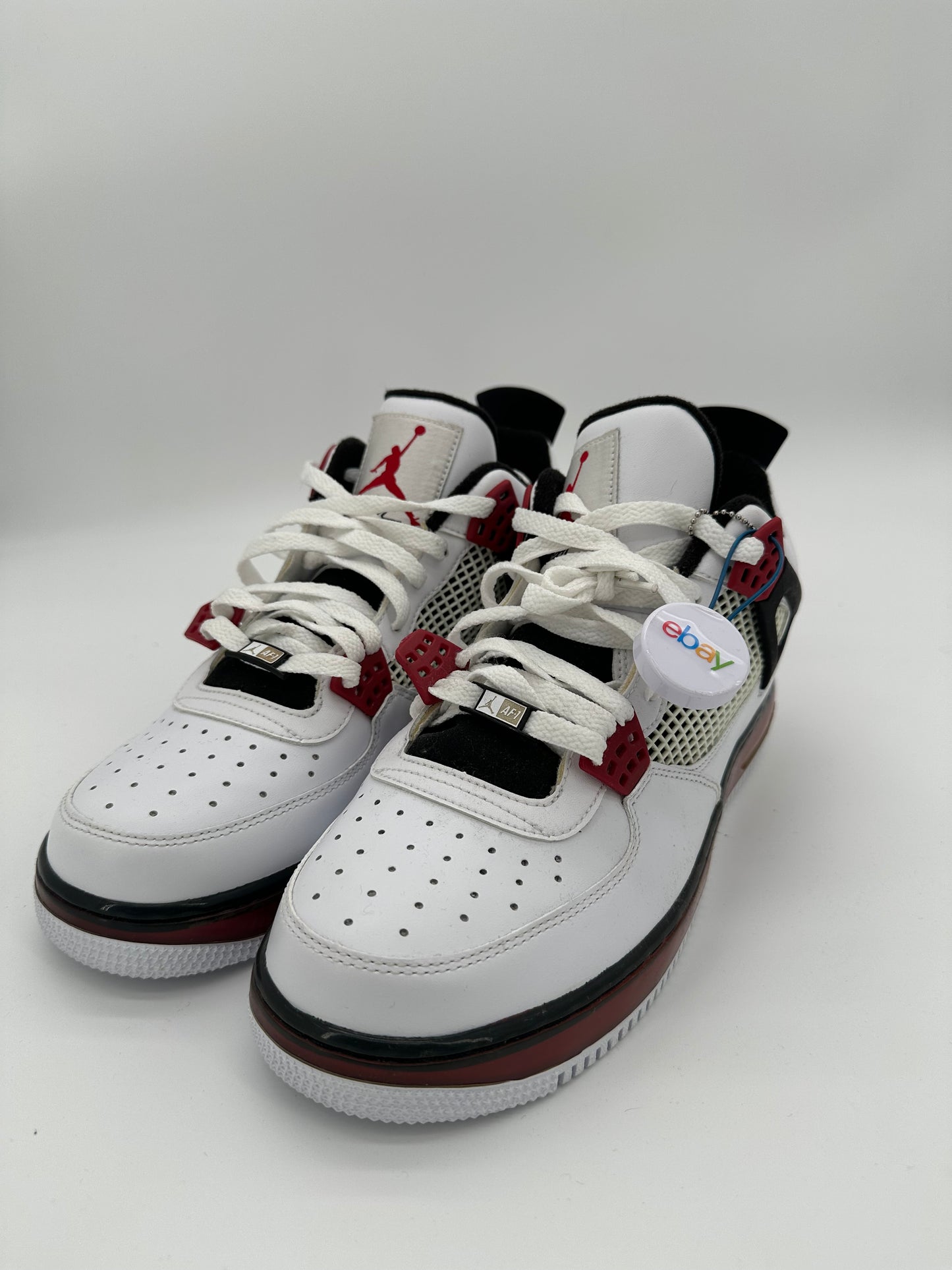 Jordan Fusion 4 Varsity White Red