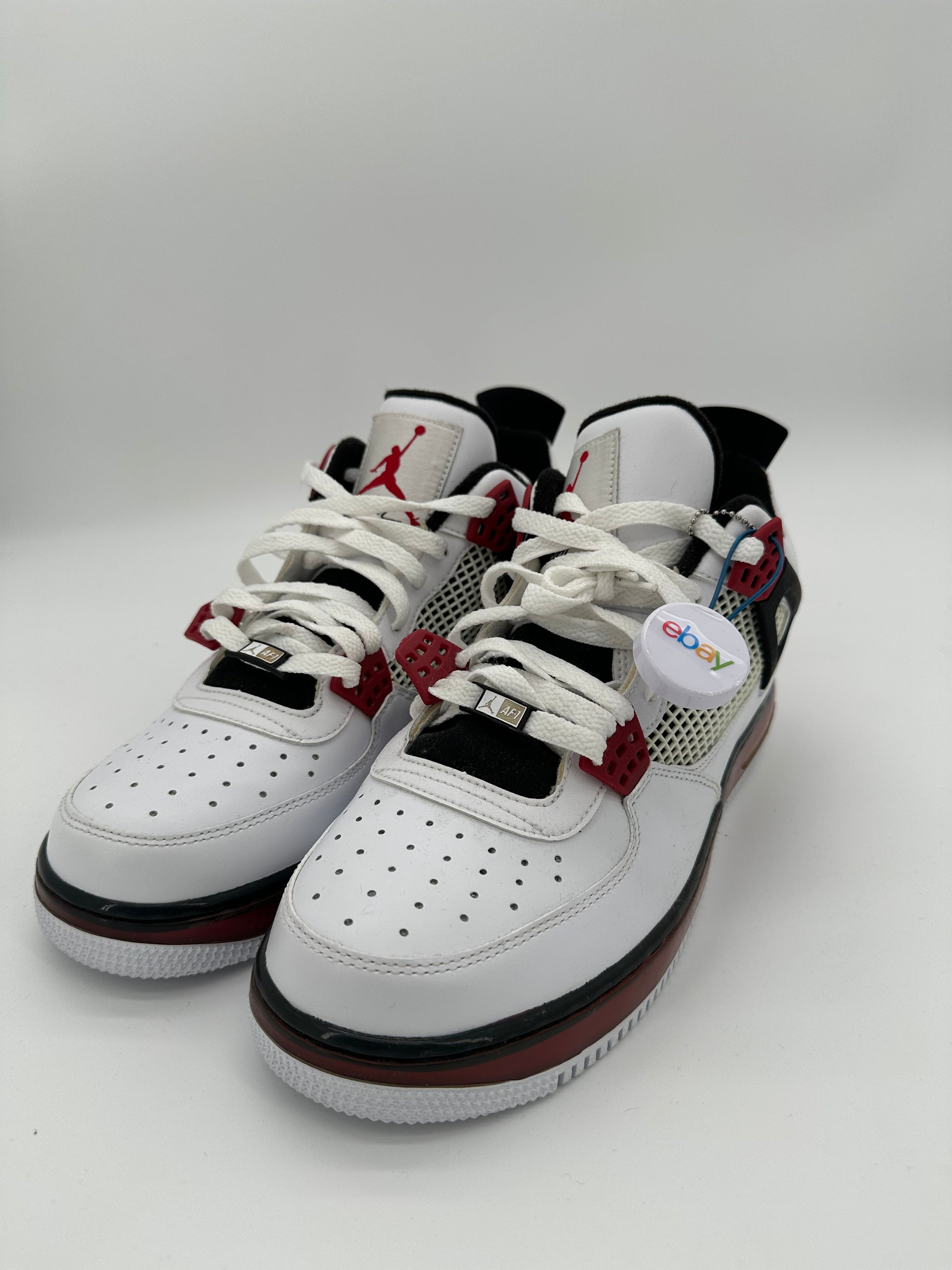 Jordan Fusion 4 Varsity White Red