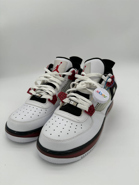 Jordan Fusion 4 Varsity White Red