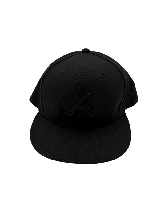 New Era ATL Braves All Black Fitted