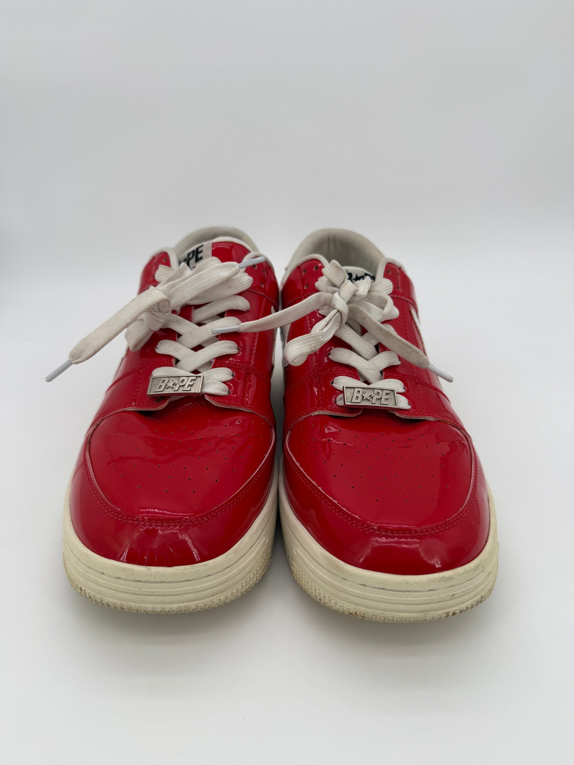 A Bathing Ape Bape Sta Low Patent Red