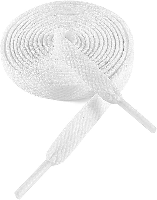 Flat Shoelaces White 54"